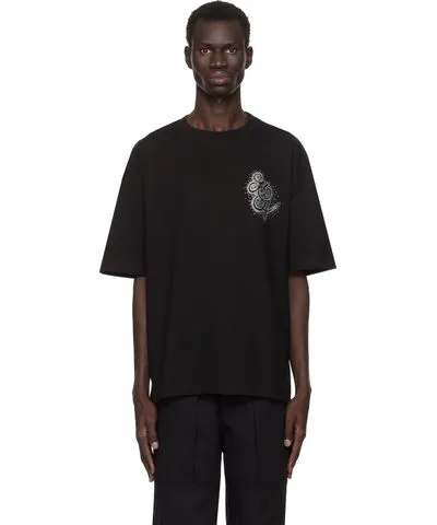 Amiri Black Crystal Burst MA Swirl T-shirt