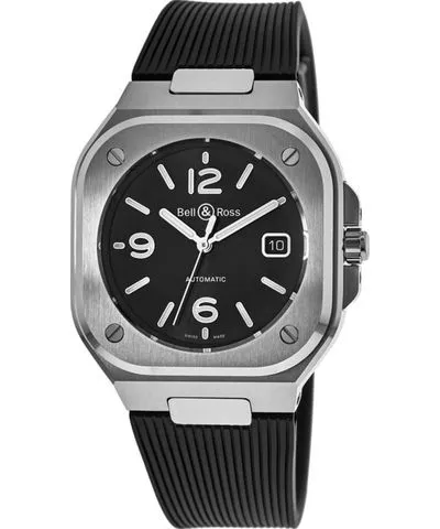 Bell & Ross BR 05 Black Dial Rubber Strap Men's Watch BR05A-BL-ST/SRB