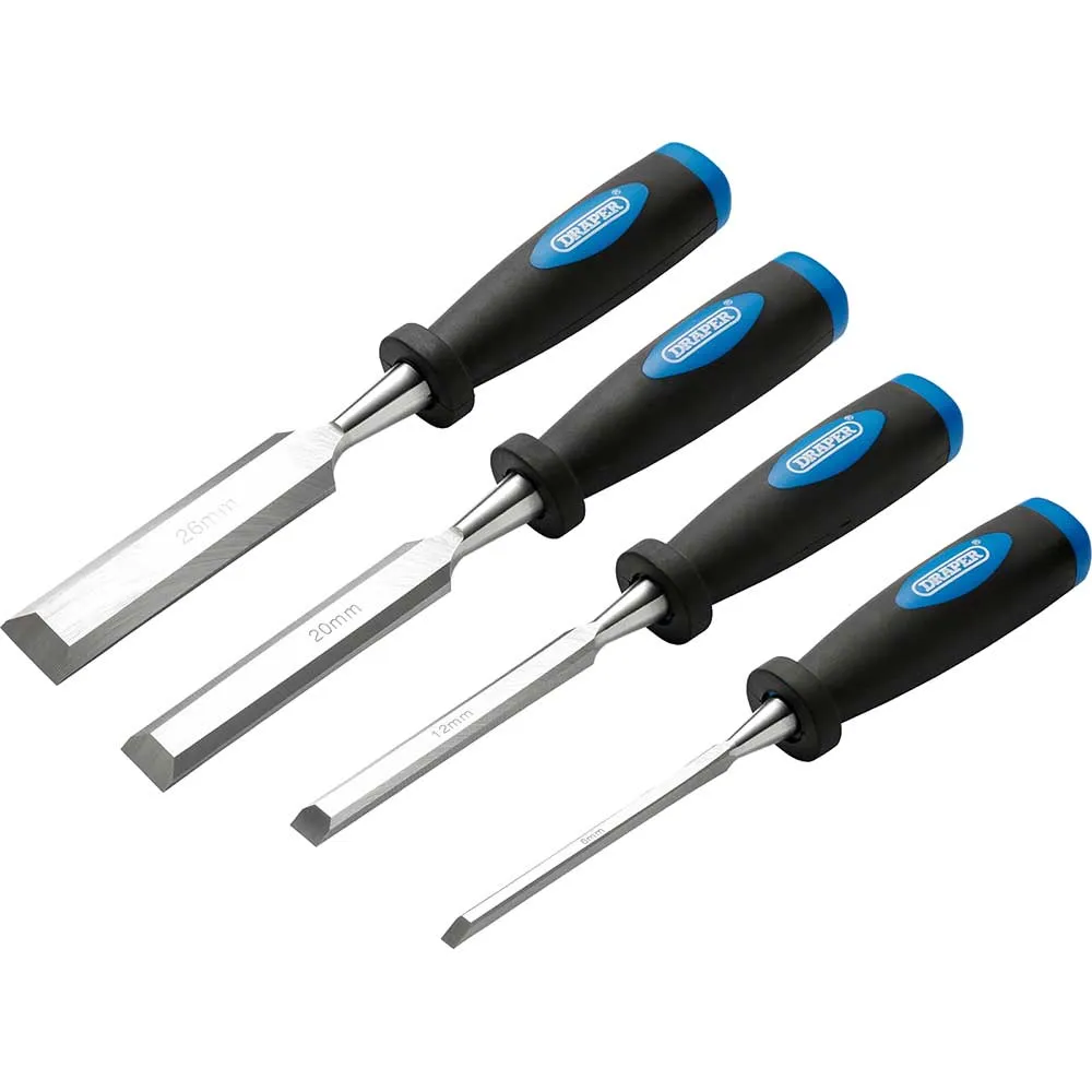 Draper 4 Piece Bevel Edge Wood Chisel Set