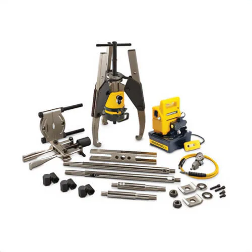 Enerpac® MPS64EB MPS Series Hydraulic Sync-Grip Master Puller Set, 50 ton, 3 in Stroke Length, 7,850 psi Operating