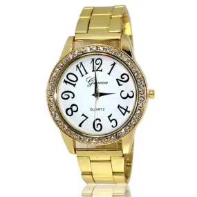 Feida Women Watches Montre Digital Design Diamond Dial Steel Analog Quartz Wrist Watch Relogio Feminino