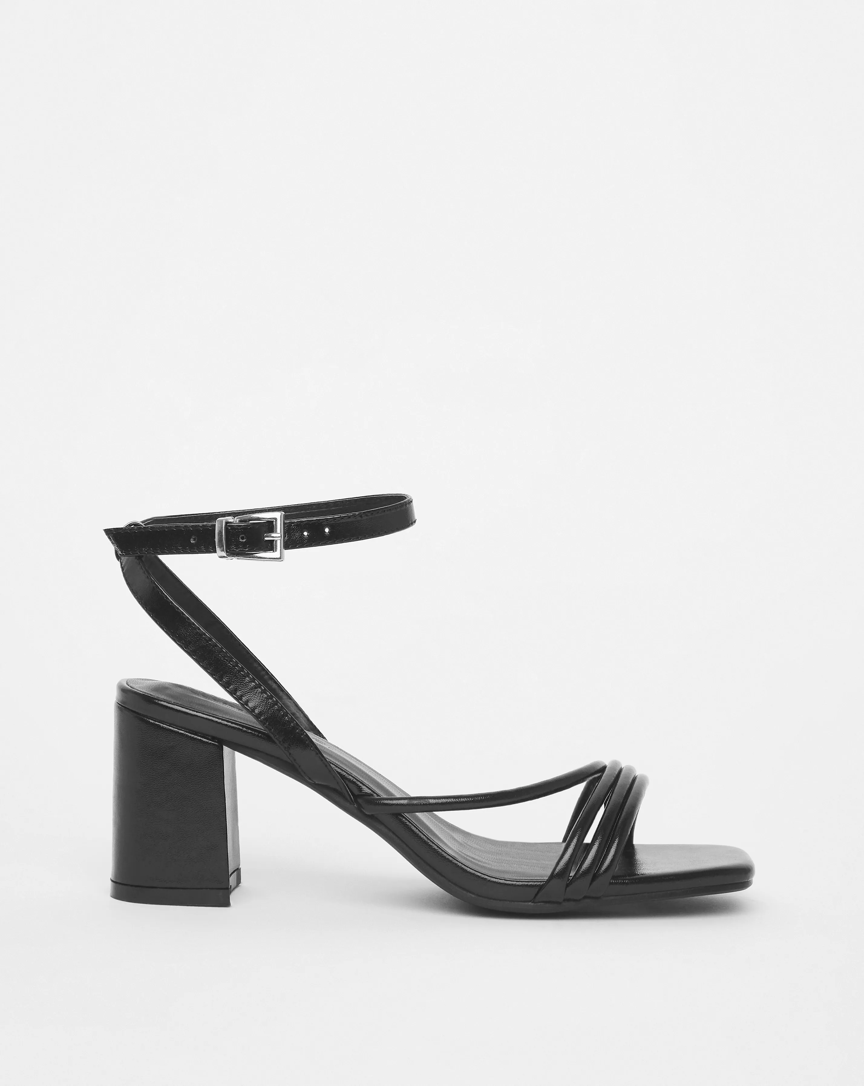 Forli Strappy Asymmetric Heeled Sandals Ex Wide Fit