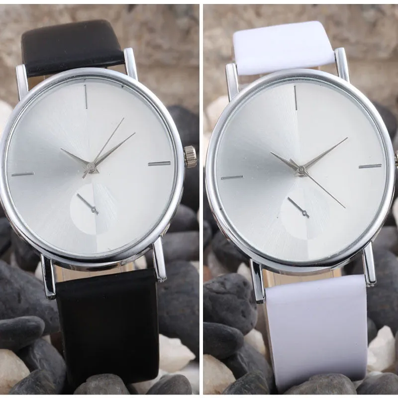 Geneva Watch Women's Design Dial Leather Band Analog Quartz Wristwatch Classic Simple BUsiness Clocks