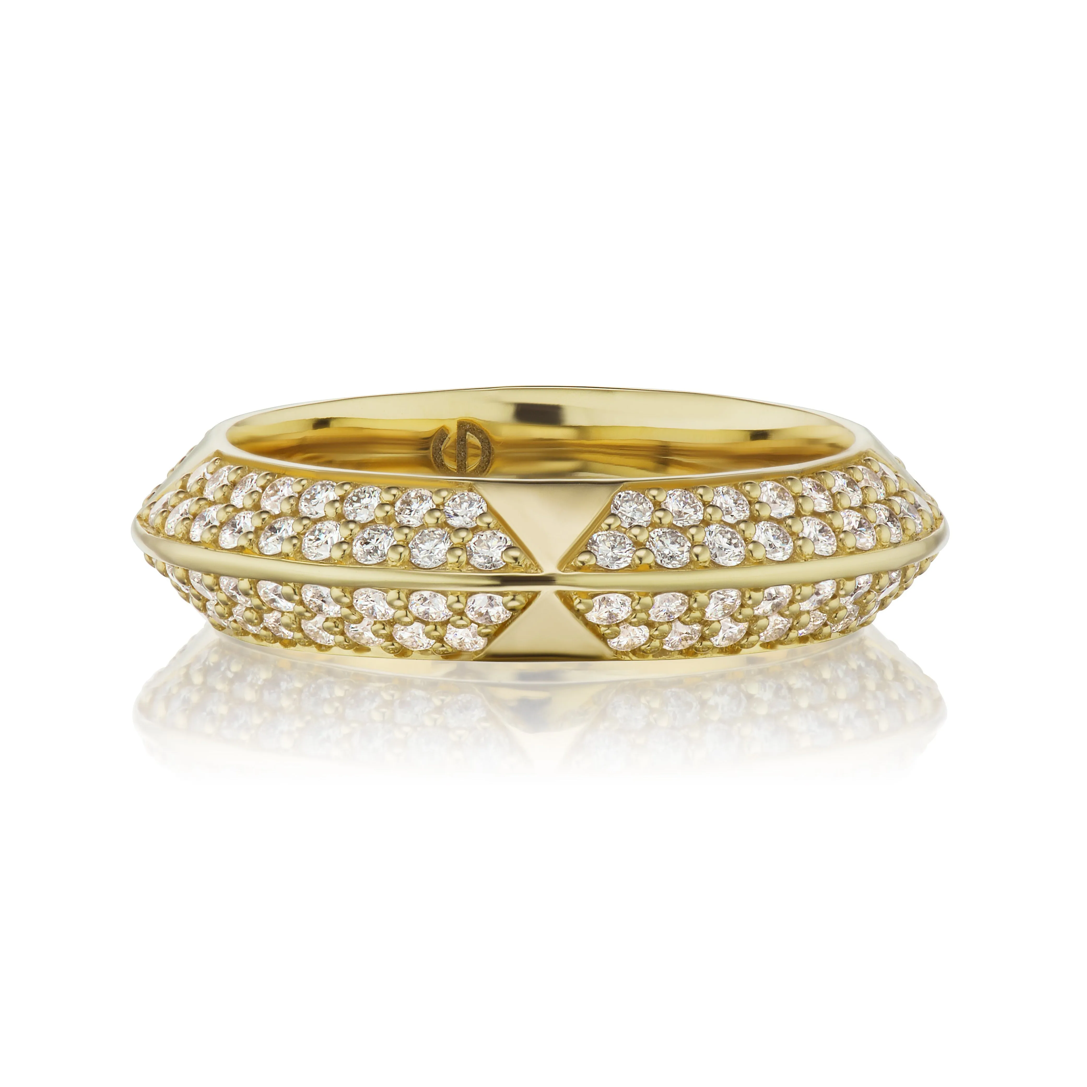     Harwell Godfrey     Knife Edge Full Diamond Pave Band Ring