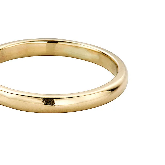 Ladies Gold Arch Wedding Band