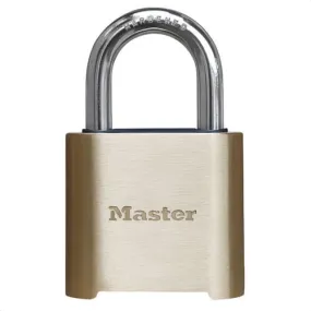 Master Lock® Safety Padlock, Resettable, Brass Body, 8 mm Shackle Diameter, 28 mm Shackle Height, 25 mm Shackle Width, Hardened 