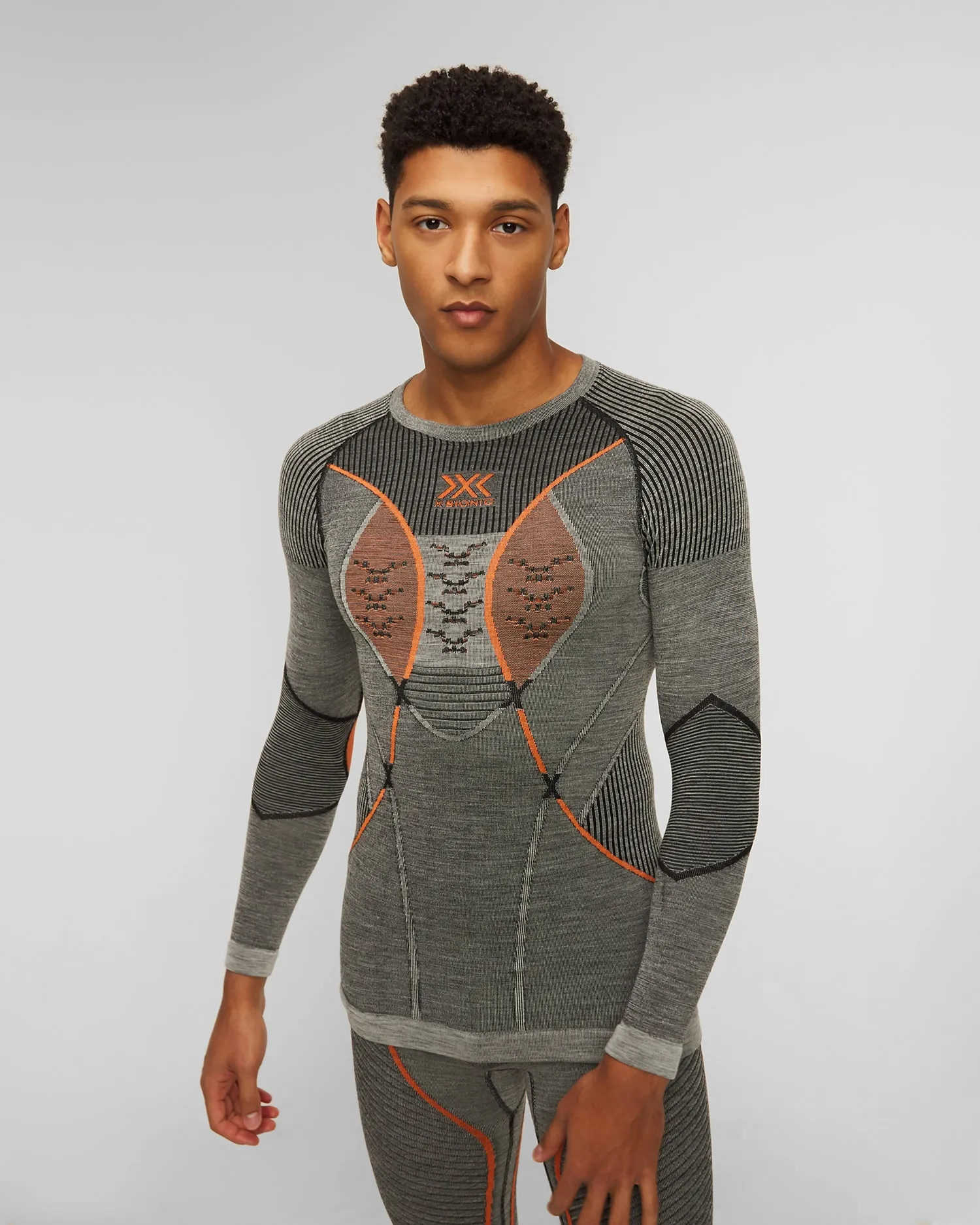 Men's grey thermoactive longsleeve X-Bionic Merino clwt06w23m-b080