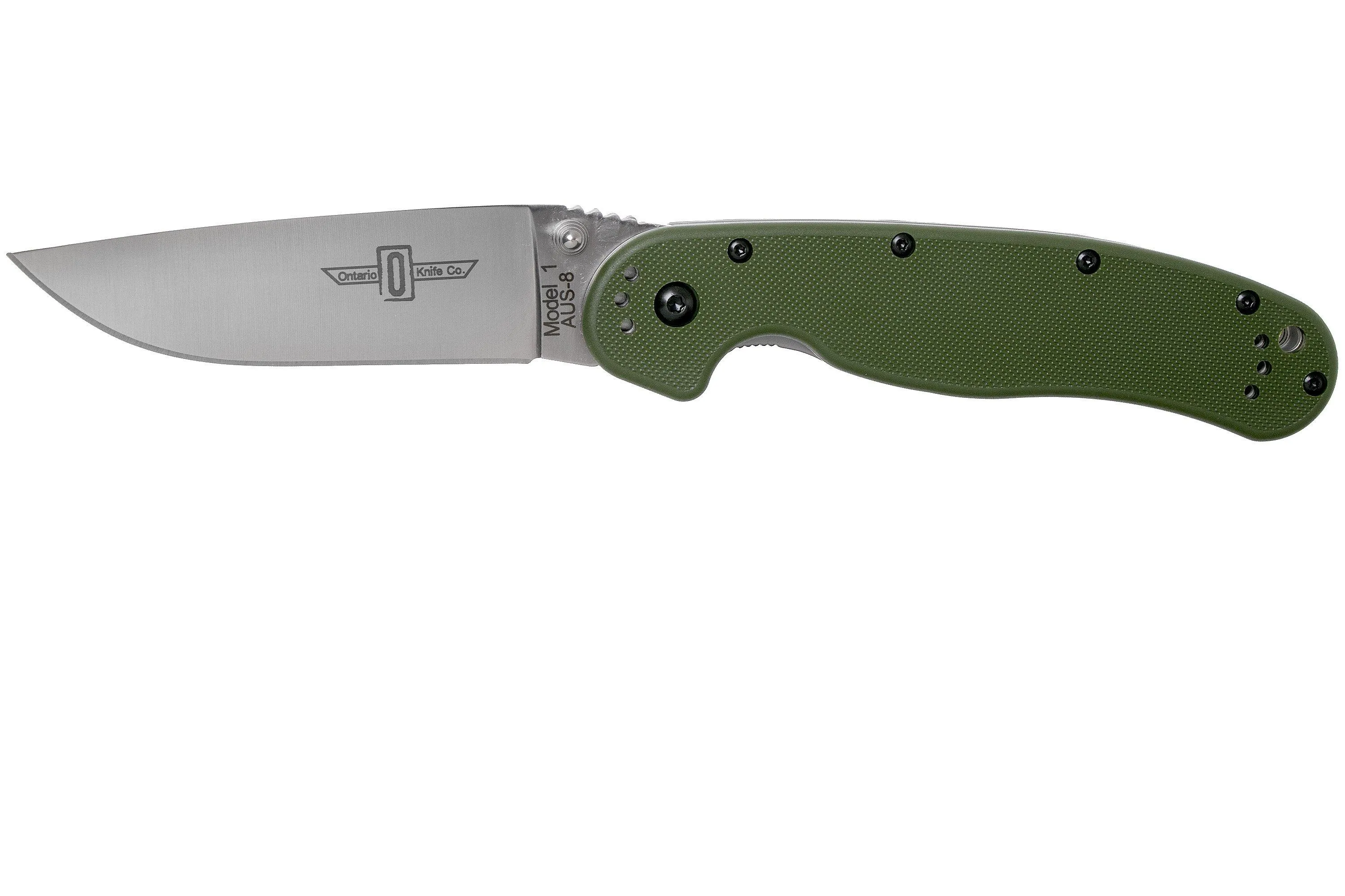 Ontario RAT-1 SP 8848FGTC Forest Green, Plain Edge pocket knife