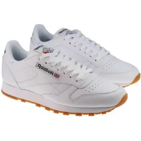 Reebok Trainers Mens Classic Leather White Gum