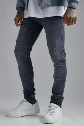 Skinny Stretch Stacked Biker Jean