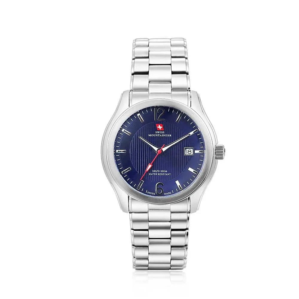 Swiss-Mountaineer Men's Gletscherhorn Blue Dial Quartz Watch
