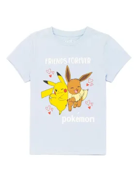 Vanilla Underground Blue Girls Pokemon 100% Cotton T-Shirt