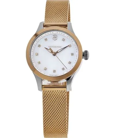 Victorinox Swiss Army Alliance XS Quartz Mother of Pearl Crystal Dial Two-Tone Steel Women's Watch 241879