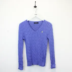 Womens RALPH LAUREN Knit Sweatshirt Blue | Small
